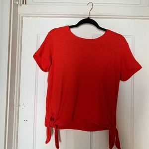 Red Tie-Side Madewell Top